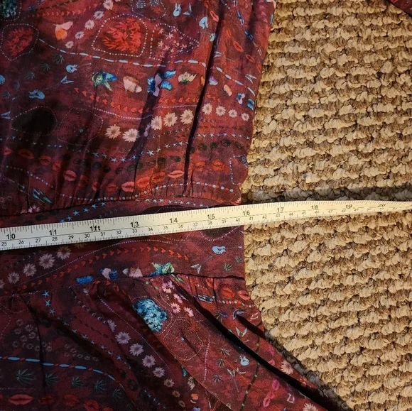 ZADIG & VOLTAIRE Psyche Remus Dress Red Floral Abstract Mini Women’s Size L - Picture 10 of 12